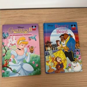 Disney Cinderella II and Beauty and the Beast Books - Blue and Pink Covers